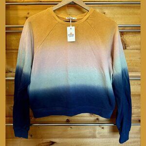 Marine Layer Women's Vintage Terry Sweatshirt - Dip Dye Blue Ombre - X-Small